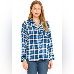 NEW Splendid Pajama Style Plaid Top